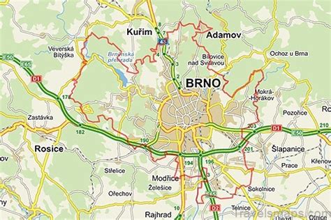 Brno Travel Guide For Tourist Map Of Brno Travelsmaps