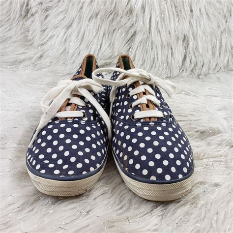 KEDS Blue White Polka Dot Casual Comfort Shoes Womens Gem