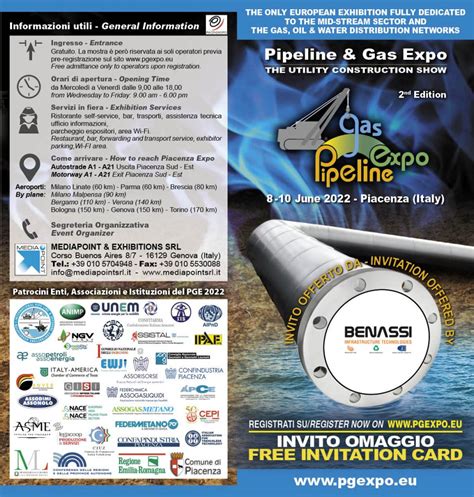 PIPE LINE AND GAS EXPO LINNOVAZIONE A PIACENZA Benassi S R L