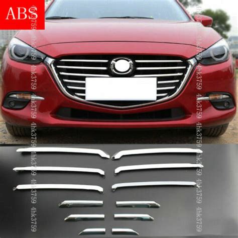 P For Mazda Axela Abs Chrome Front Grilles Grill Cover