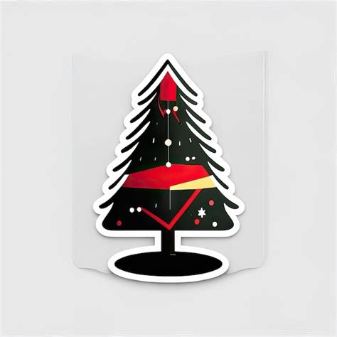 Premium AI Image Christmas Tree Sticker