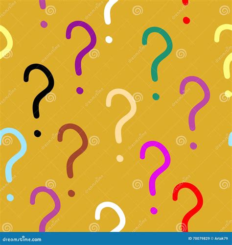 Colorful Question Marks Pattern Stock Illustration Illustration Of