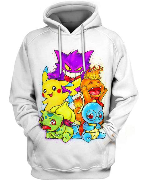 Pokemon Emotions Hoodie 3d Animetrium