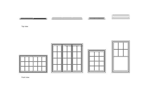 Double Hung Windows Free Cad Drawings