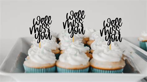 We Ll Miss You Cake Topper Svg Farewell Cake Topper Svg Etsy