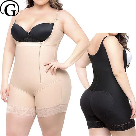 Prayger S 6xl Plus Size Women Full Body Shaper Butt Lifter Control Tummy Trimmer Bodysuits