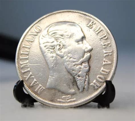 Moneda Original 1 Peso 1866 Plata 903 Maximiliano I Envío gratis