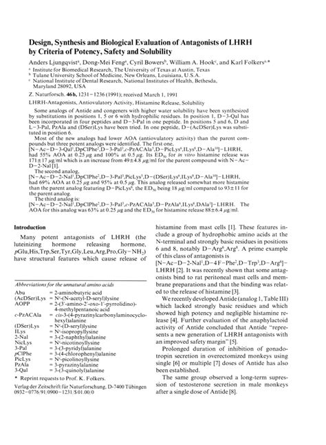 Pdf Design Synthesis And Biological Evaluation Of Antagonists Of