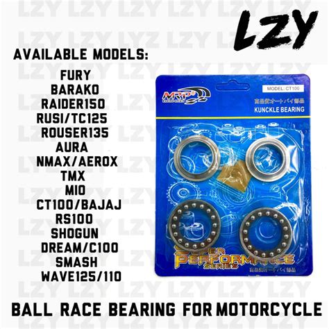 Lzy Ball Race Bearing Motorcycle Fury Barako Raider Rusi Nmax Aerox