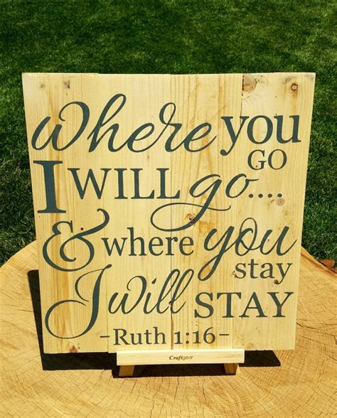 Items Similar To Wooden Wall Sign Free Shipping Where You Go I Will