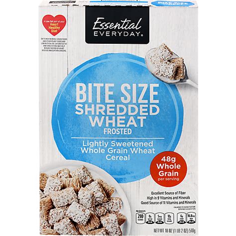 Essential Everyday Bite Size Frosted Shredded Wheat Cereal Ready To Eat Cereal Festival