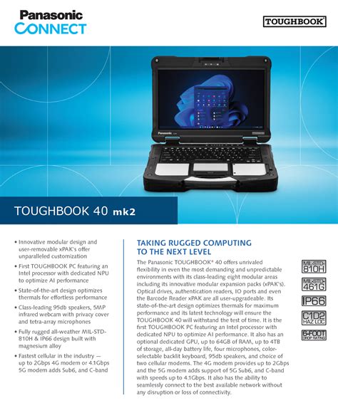Panasonic Toughbook 40 Mk2