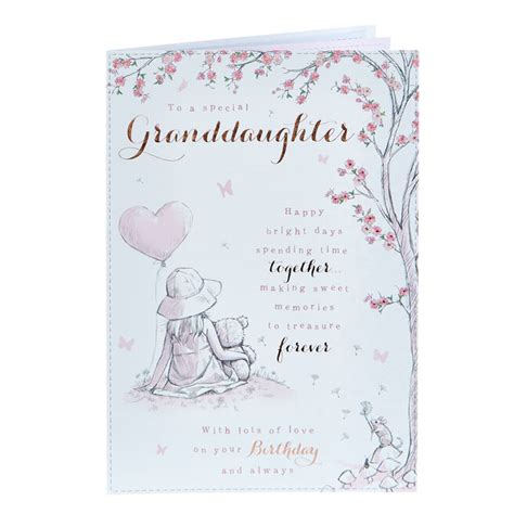 Granddaughter Birthday Cards Personalised Granddaughter Birthday Cards