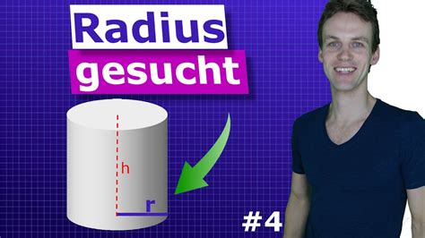 Radius Eines Zylinders Berechnen Wenn Das Volumen Gegeben Ist