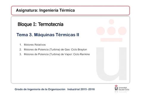 PDF Tema 3 Máquinas Térmicas II Academia Cartagena99 Ciclo