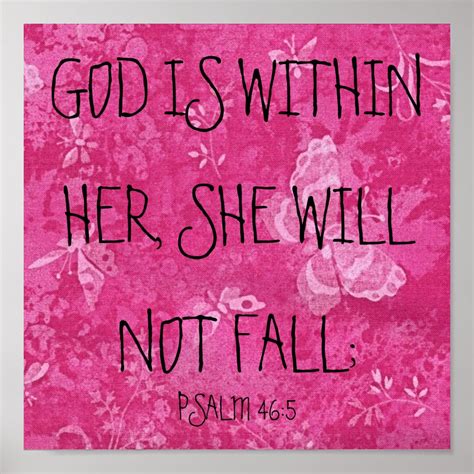 God Is Within Her Bible Verse Psalm Poster Zazzle