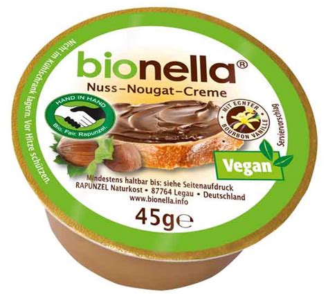 Bionella Nuss Nougat Creme Vegan Unvertr Glich