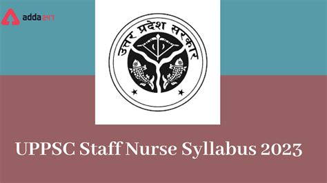 Uppsc Staff Nurse Syllabus And Exam Pattern Detailed