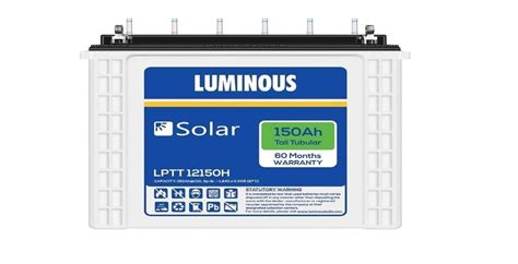 Lptt L Luminous Ahtall Tubular Battery V Months At Rs