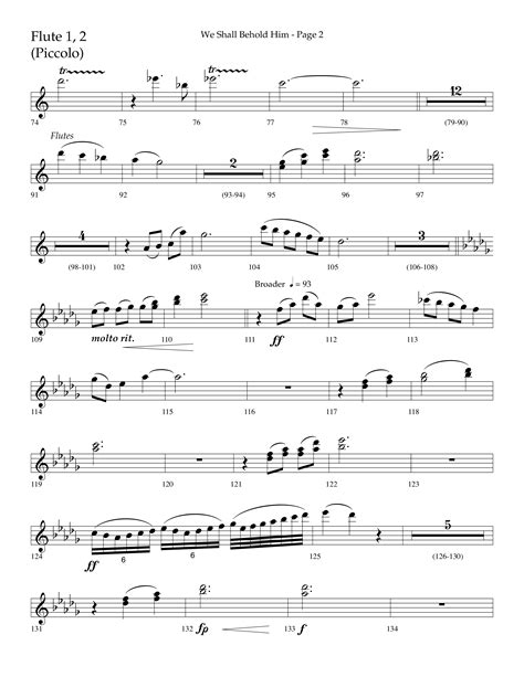 We Shall Behold Him Choral Anthem Satb Flute Sheet Music Pdf Lifeway