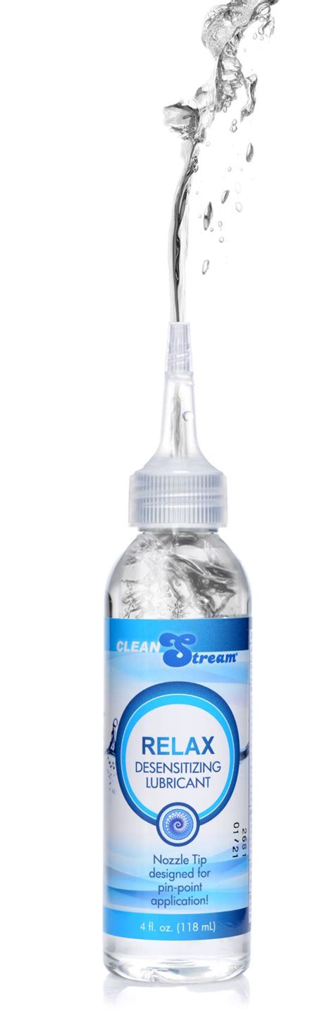 Relax Desensitizing Lubricant With Nozzle Tip 4 Oz Sex Toy Distributing