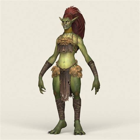 3D Ready Fantasy Female Goblin Monster TurboSquid 1313151