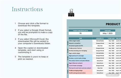 Timeline Product Launch Timeline in Excel, Google Sheets - Download ...