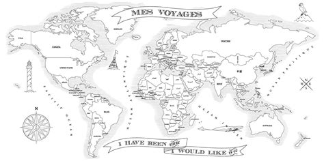 Coloriage Carte Du Monde Imvt