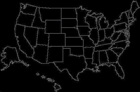 Blank Map of America - Printable Us Map With Cities - Blank Map of Usa