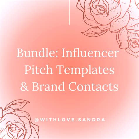 Bundle Influencer Pitch Templates 5 And Brand Contacts 200