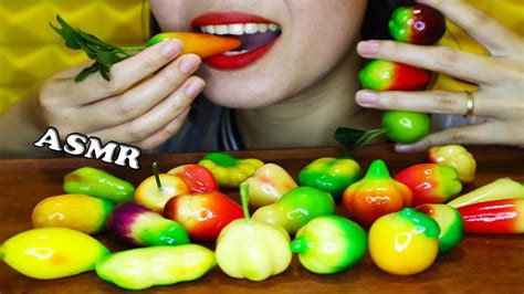 Asmr Fruit Shaped Mung Bean Cakes Bánh Đậu Xanh Trái Cây I Soft Chewy Eating Sounds I Jansan