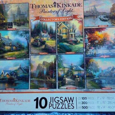 Ceaco Thomas Kinkade 10 Home Heart Jigsaw Puzzles Collectors Edition