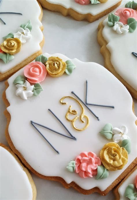 Monogram Cookies For A Wedding Cookiesbym Ca Frosting For Sugar