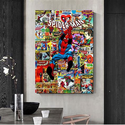 Spiderman Comics Book Poster Printspiderman Comics Book Canvas Art