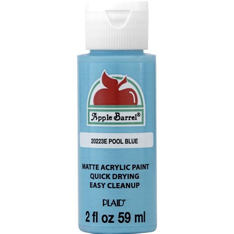 Apple Barrel Acrylic Craft Paint Matte Finish Pool Blue 2 Fl Oz