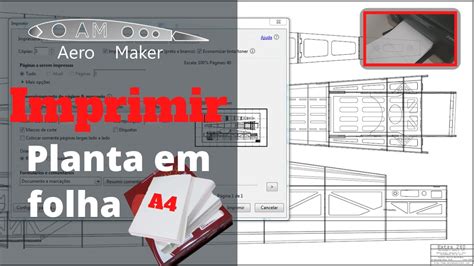 Como Imprimir Planta De Aeromodelo Em Folha A Na Impressora Da Sua