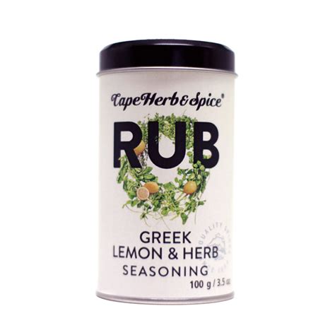 Cape Herb Spice Greek Lemon Herb Rub Seasoning G