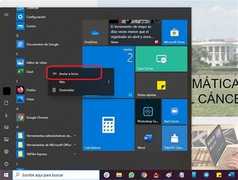 Menú De Inicio De Windows 10 Cómo Configurarlo A Tu Gusto