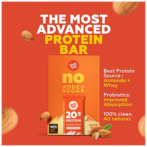 Buy Yoga Bar Gm Protein Bars Almond Fudge Whey Almond Gm Online