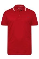 Badrhino Blue Red Pack Essential Tipped Polo Shirts Badrhino