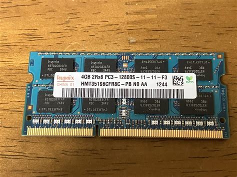 【目立った傷や汚れなし】hynix 4gb Ddr3 メモリー So Dimm 204ピン Pc3 12800s 1600mhz 2rx8