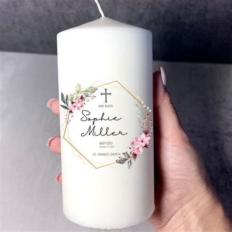 Personalized Baptism Candle Baptism Candle Baptism Etsy