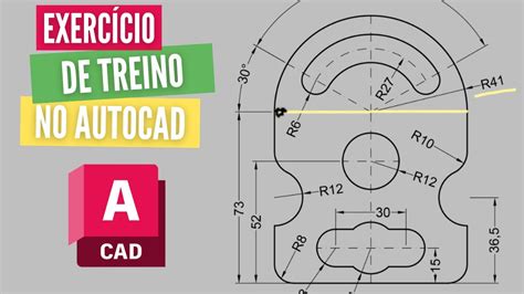 Curso De Autocad Exerc Cio De Treino Aprenda Na Pr Tica Youtube