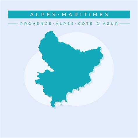 Illustration Vectorielle Vectorielle De La Carte Des Alpes Maritimes En