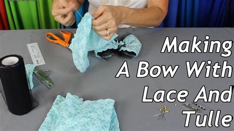 Making A Bow With Lace And Tulle Youtube