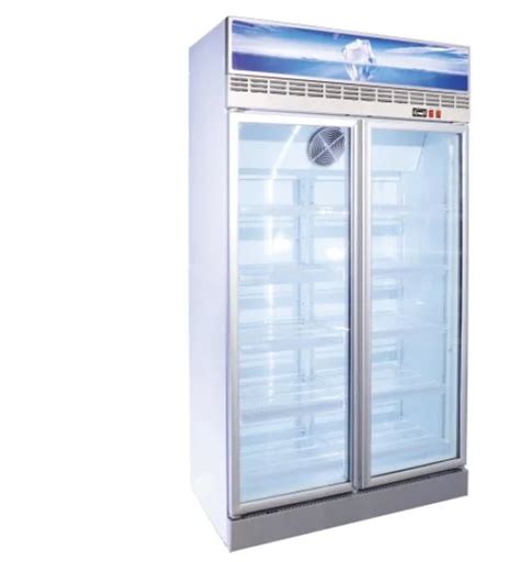 Upright Glass Door Freezer With Compressor Top Mounted China Supermarket Display Freezer And