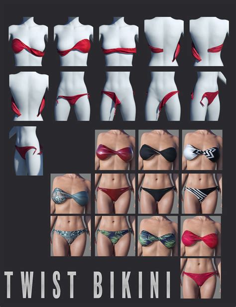 Twist Bikini For Genesis 8 8 1F And G9 Daz 3D