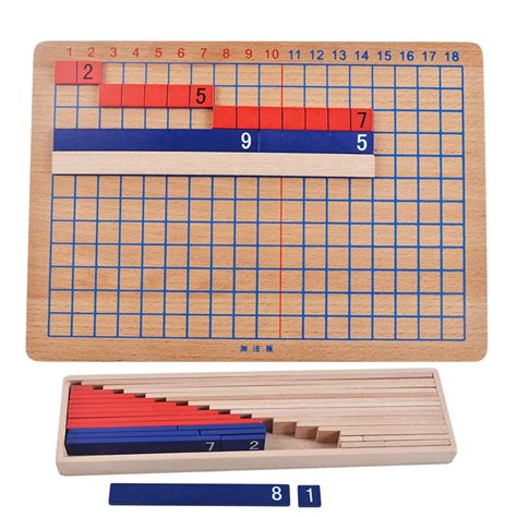 Tablero de aprendizaje de resta y adición de matemáticas para niños