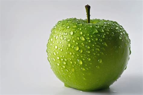 Premium Photo | Green apple with water splash isolated on white background