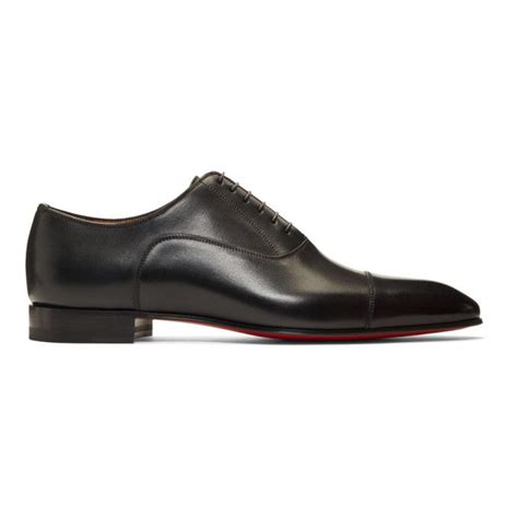 Christian Louboutin Grecco Leather Oxford Dress Shoes In Black